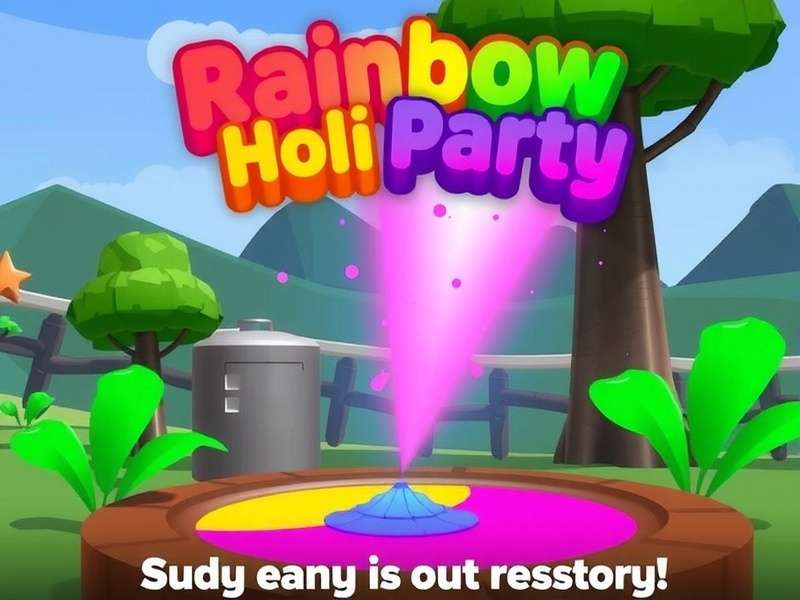 Rainbow Holi Party Gameplay Screenshot